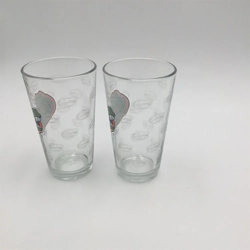 University of‎ Florida Gators 16 oz Pint Glass Set of 2 Etched Logo